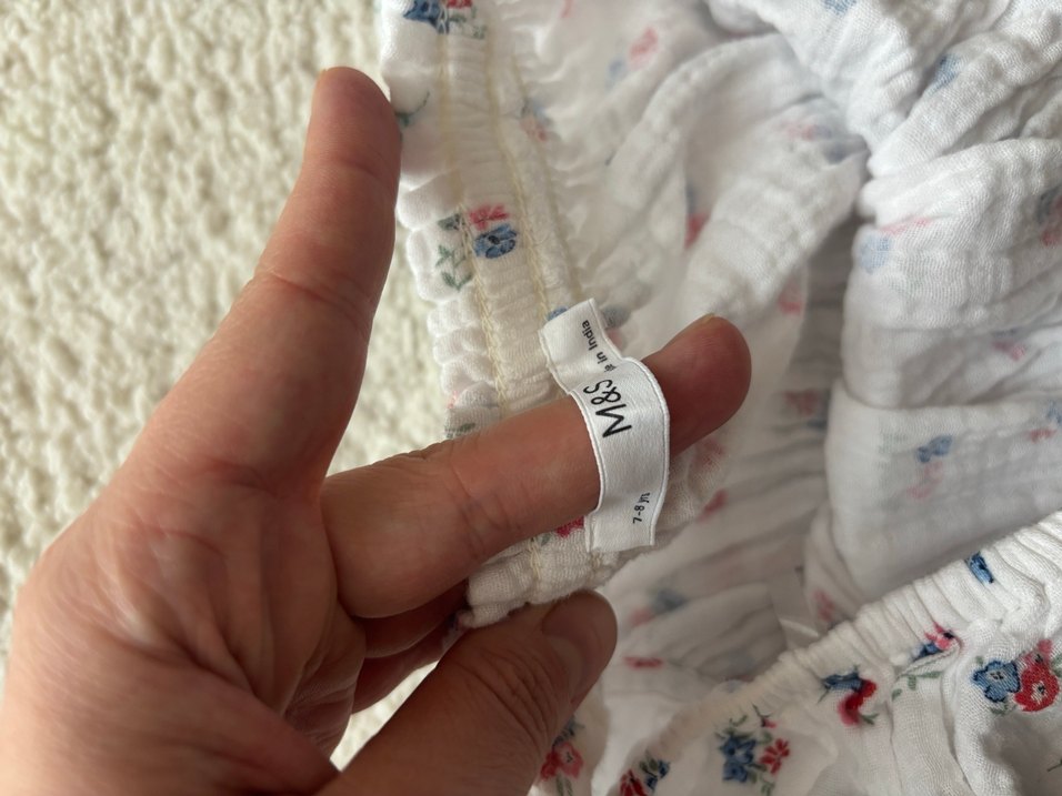 Marks&spencer 7-8 yaş çiçekli beyaz elbise - Görsel 3