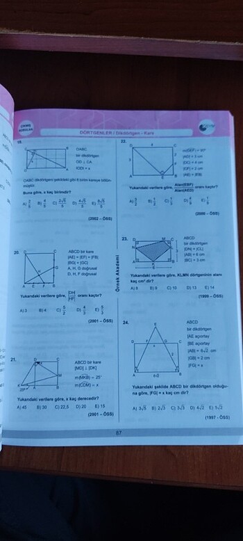  Beden Örnek Akademi TYT Geometri Soru Bankası 