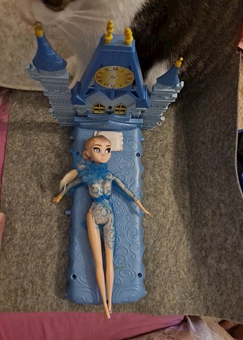 Mavi Pastel Renkli Şato Yataklı Bebek Elsa
