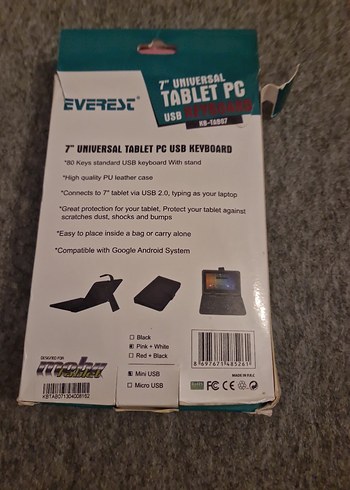 Tablet usb Keyboard Klavye KB-tab07
 Klavye Kılıfı       .. - Görsel 3