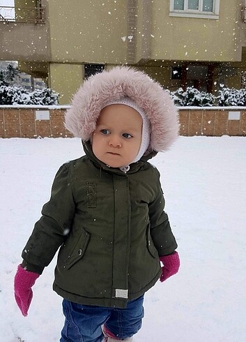 9-12 Ay Beden haki Renk Zara Bebek mont 