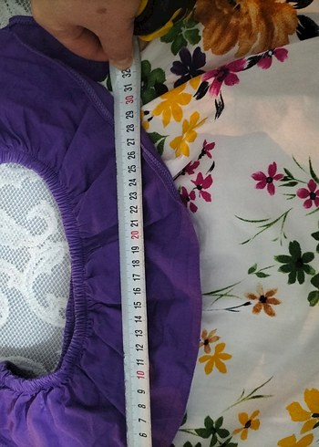 24-36 Ay Beden mor Renk Renkli Çiçek Desenli Bohem Kız Elbisesi