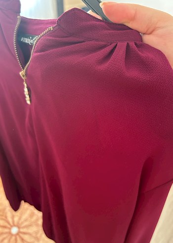 mürdüm Uzun Kollu Yüksek Yakalı Kadın Bluz - Görsel 2