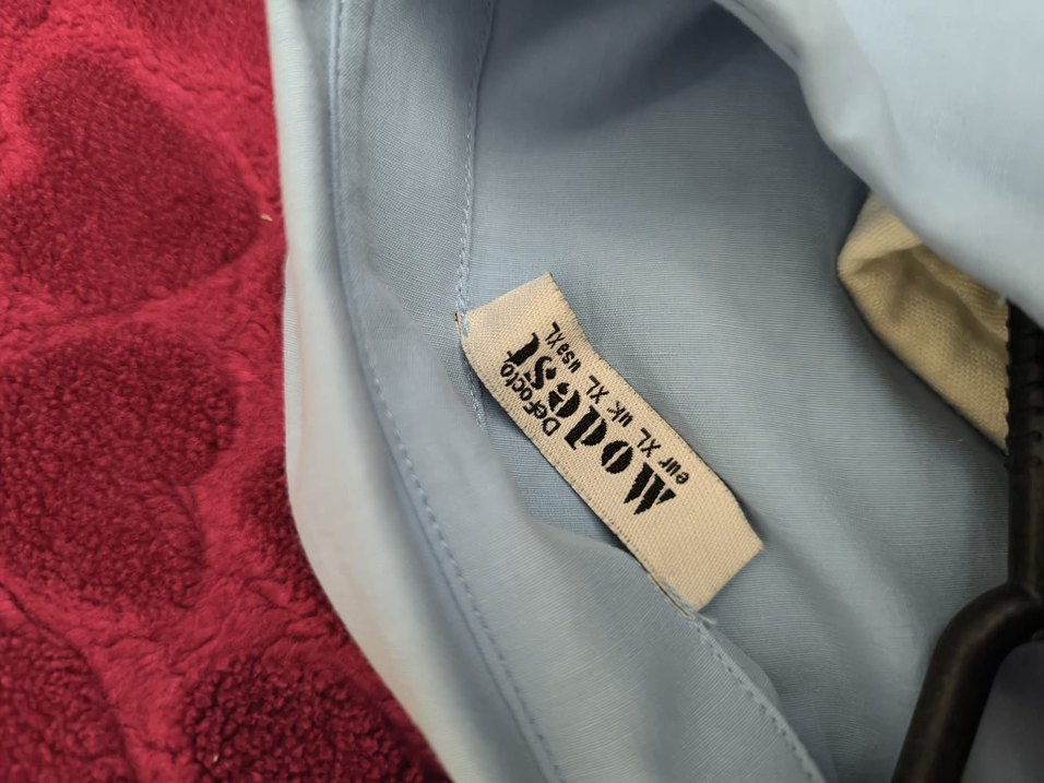 Mavi Uzun Kollu Rahat Kesim Kadın Gömlek - Görsel 5