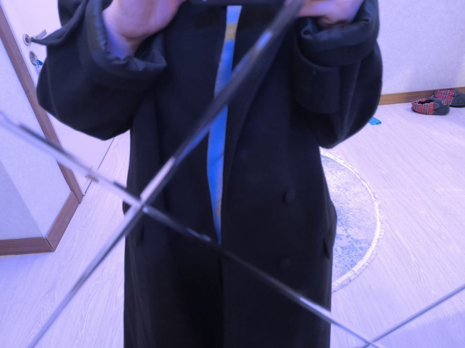 siyah kaban Kendi kumaşından düğmeler var hiç bir kusuru yok - Görsel 3