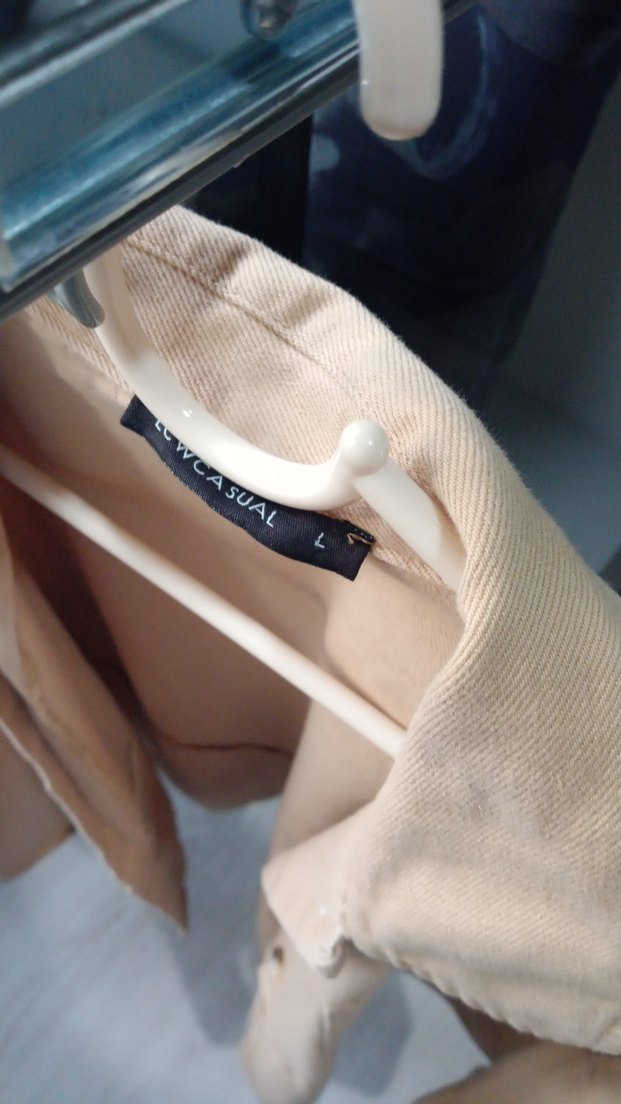 Bej Düğmeli Keten Midi Kadın Ceket - Görsel 2