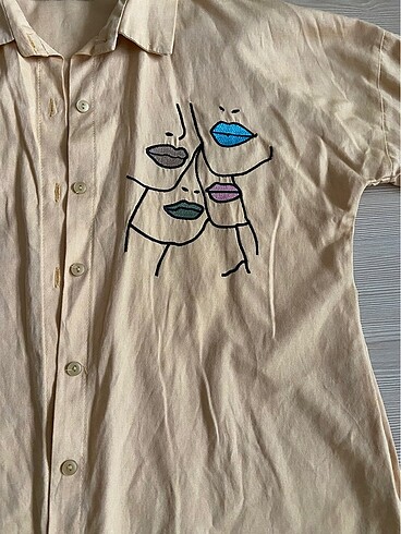 m Beden ten rengi Renk Fairycore Grunge Etnik Hippi Gömlek