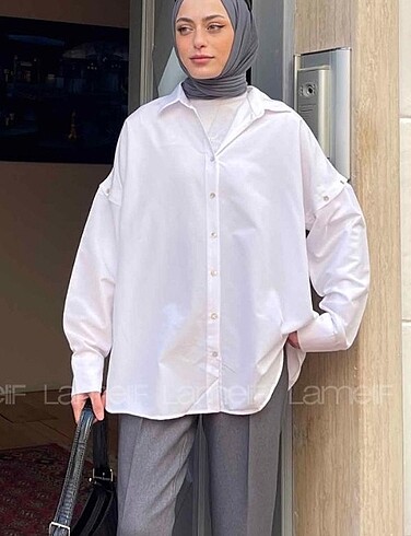 Lamelif Kadın Beyaz Gömlek
