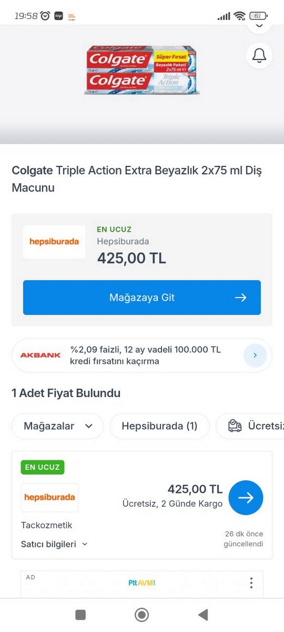 Colgate Triple Action Xtra Beyaz Diş Macunu 2'li - Görsel 2