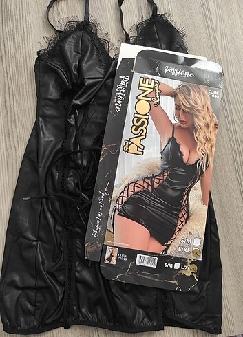 L xl beden fantazi deri elbise ??