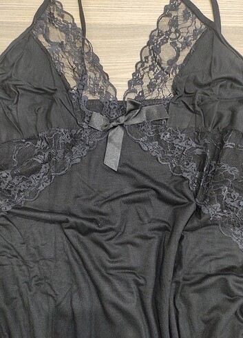52 Beden 3xl beden ip askılı penye gecelik 