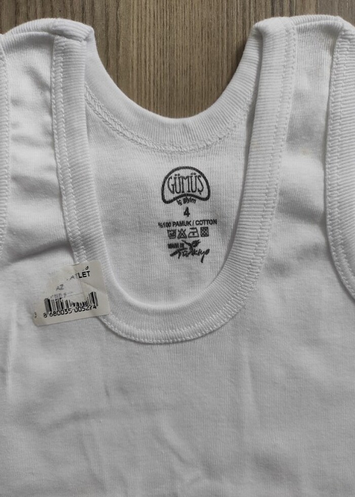 4 adet 4 numara erkek çocuk atlet  - Görsel 2