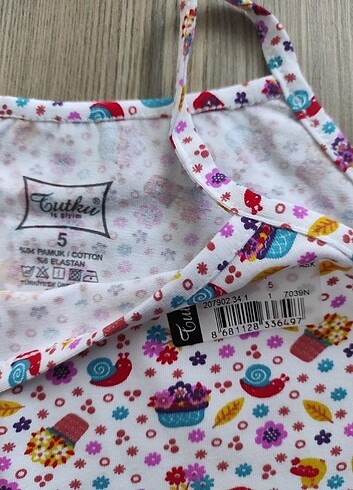 Desenli kız çocuk atlet  - Görsel 2