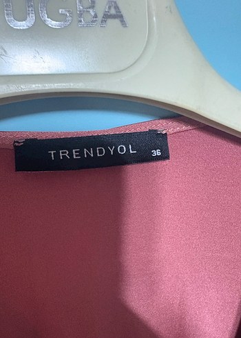 Pembe V Yaka Drapeli Kadın zıbınlı Bluz - Görsel 3