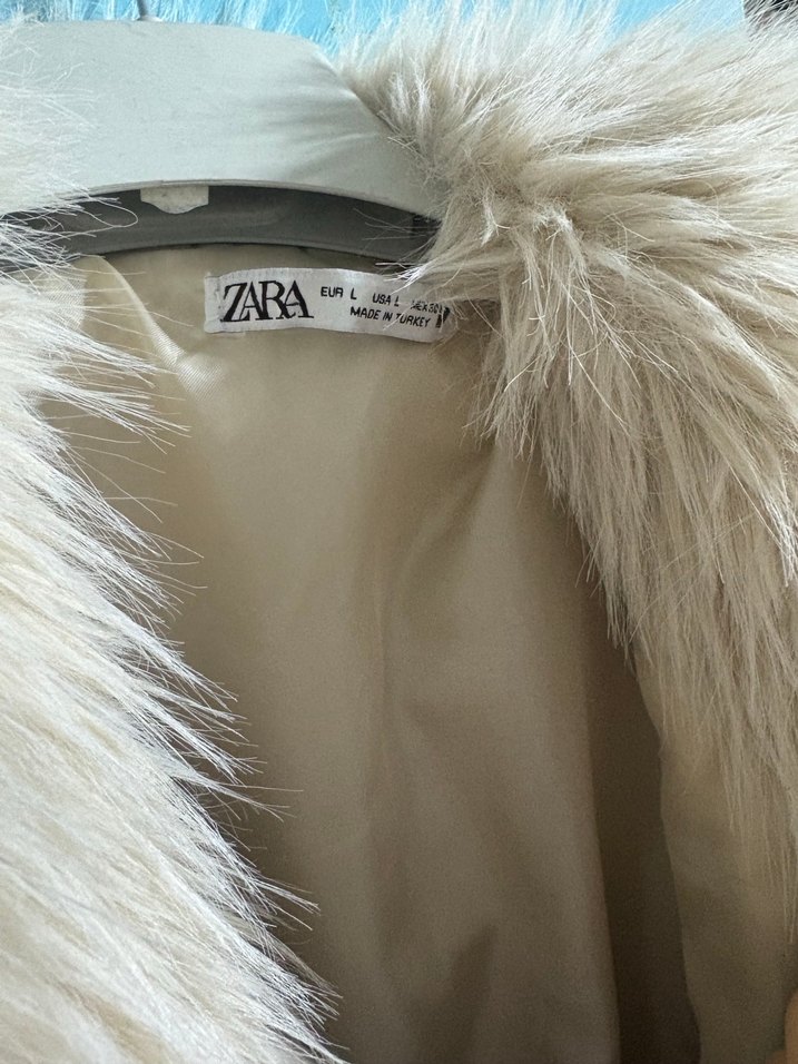 Zara Bej Kadın Kürk Detaylı - Görsel 2