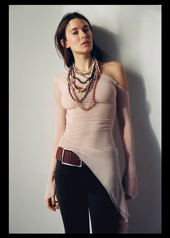 zara toz pembe üst