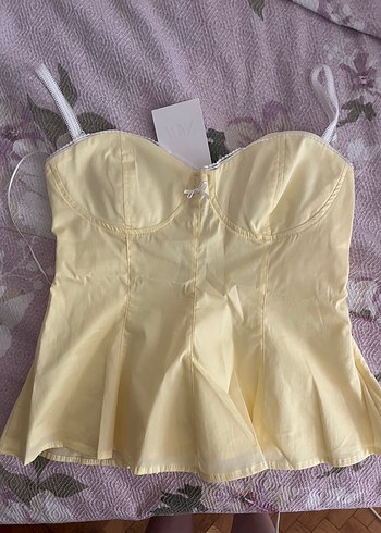 s Beden sarı Renk Zara Sarı Mini üst