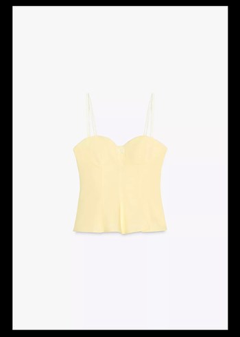 Zara Zara Sarı Mini üst