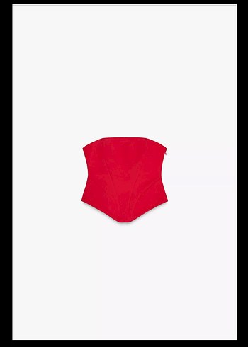Zara zara kırmızı korse üst