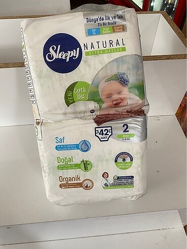 Sleppy natural 2 no bebek bezi