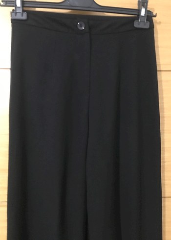 Siyah Kadın Palazzo Kumaş Pantolon - Görsel 7