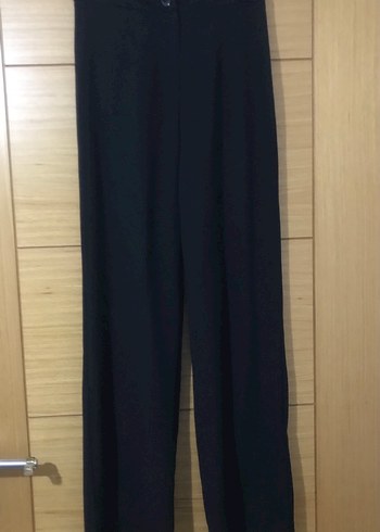 Siyah Kadın Palazzo Kumaş Pantolon - Görsel 5