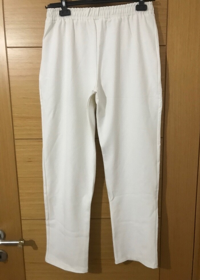 Beyaz Kadın Kumaş Pantolon - Görsel 2