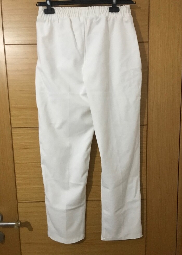 Beyaz Kadın Kumaş Pantolon - Görsel 3
