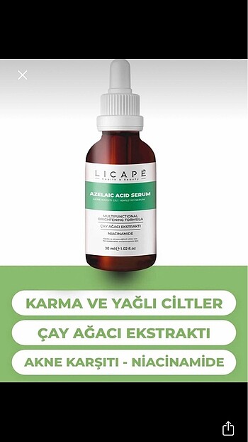Licape/ Azelaik Asit Cilt Serumu - Görsel 5