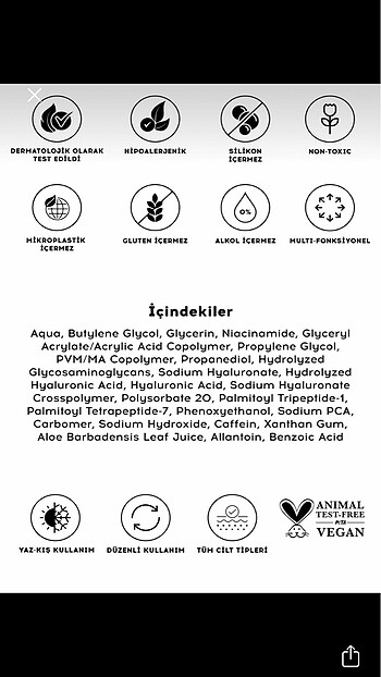 Cream Co/ Hyaluronic Acid Peptit Serum - Görsel 8