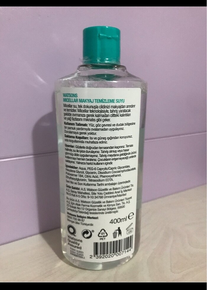 Watsons Micellar Makyaj Temizleme Suyu - Görsel 2