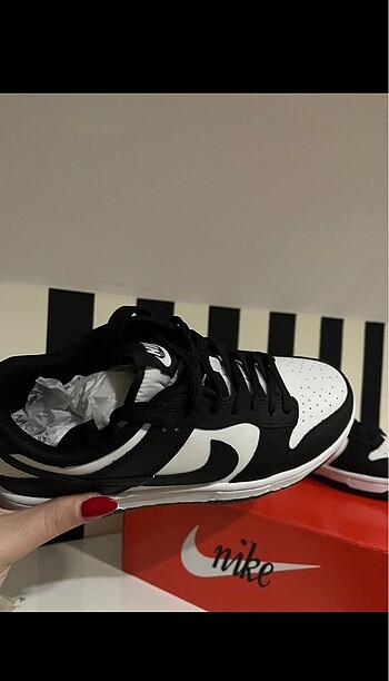 39 Beden siyah Renk Nike Dunk Low Panda