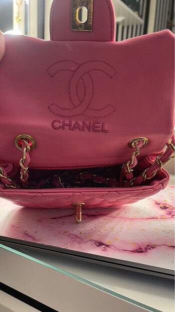 Beden pembe Renk Chanel Pembe Çanta