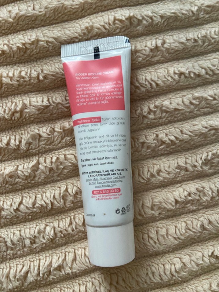 Bioder biocure tüy azaltıcı krem 30ml - Görsel 2