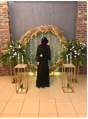 Siyah tesettür abiye