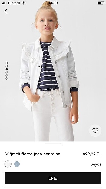 Mango Mango flare çocuk kot pantolon yeni etiketli
