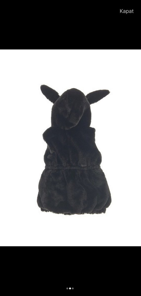 Leopar Desenli Siyah Kürklü Goth Kedi Kıyafeti - Görsel 2