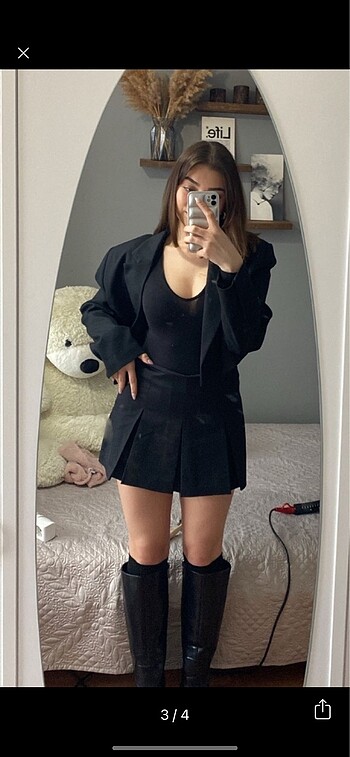 zara pileli şort etek