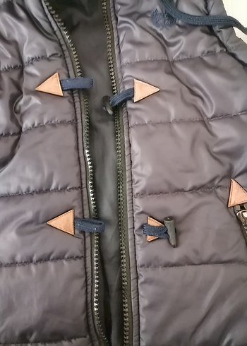 Gri Kapüşonlu Fermuarlı Erkek Yelek - Görsel 4