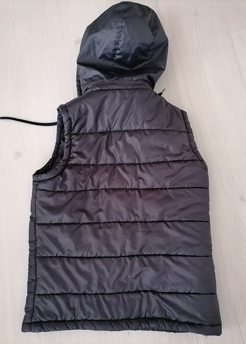 Gri Kapüşonlu Fermuarlı Erkek Yelek - Görsel 9