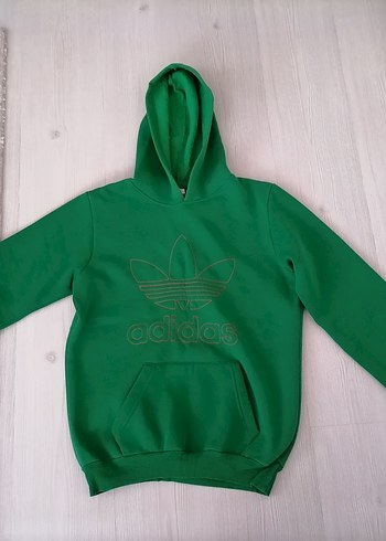 Erkek Yeşil Kapüşonlu Sweatshirt
