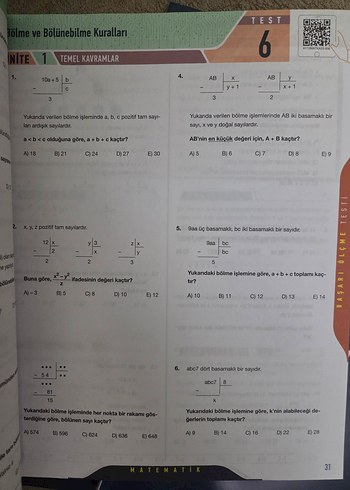 TYT Matematik Konu Anlatım 5 Fasikülleri Avantaj Kitap YKS