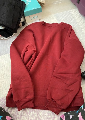 Kırmızı Kadın Oversize Sweatshirt