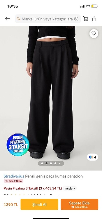 Stradivarius yazlık ince kumaş pantolon