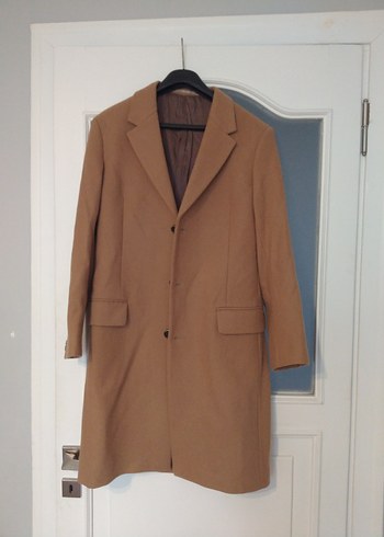 Bej Süet Erkek Midi Palto - Görsel 2