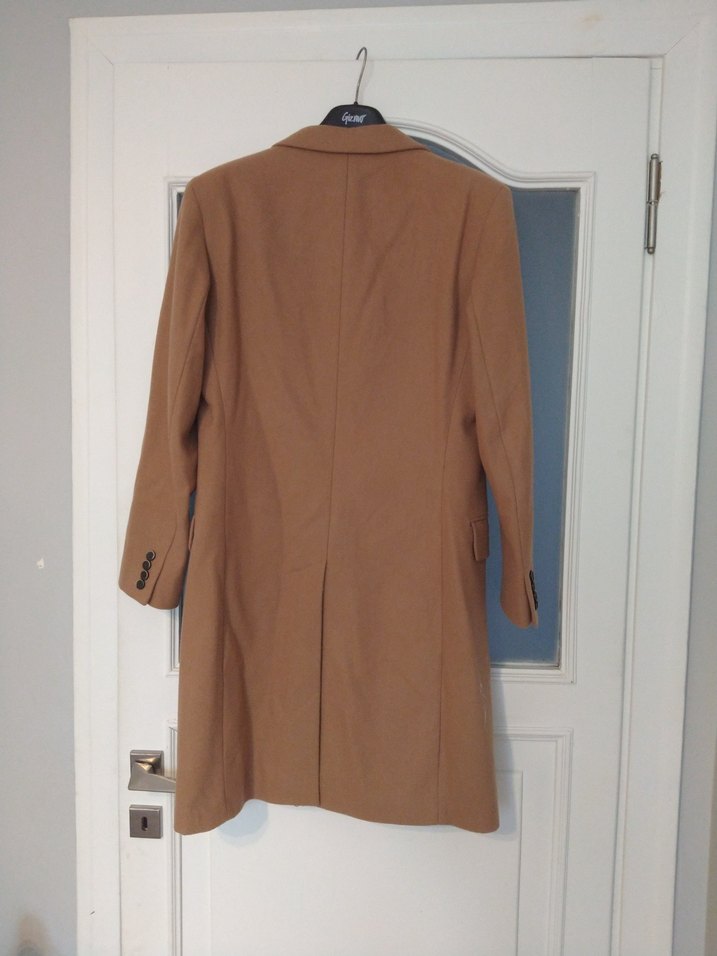 Bej Süet Erkek Midi Palto - Görsel 4