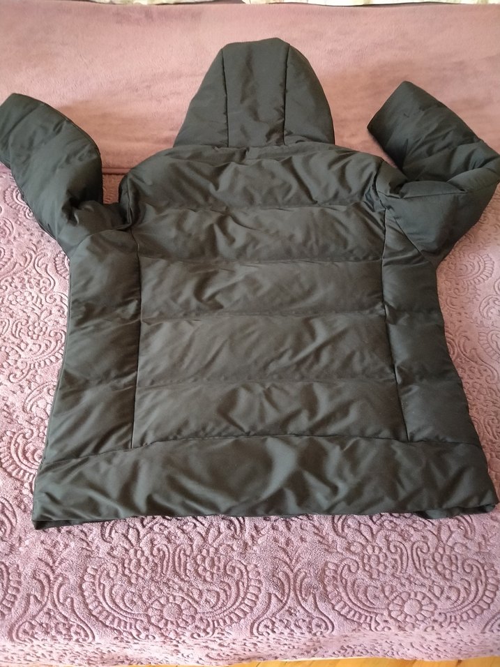 Siyah Kapüşonlu Kadın Kışlık Mont - Görsel 3