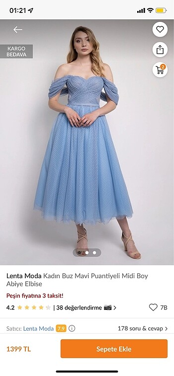 Lenta moda 36 beden elbise