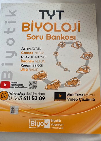 TYT Biyoloji Soru Bankası Video Çözümlü