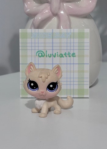 LPS minişler beyaz kedi miniş